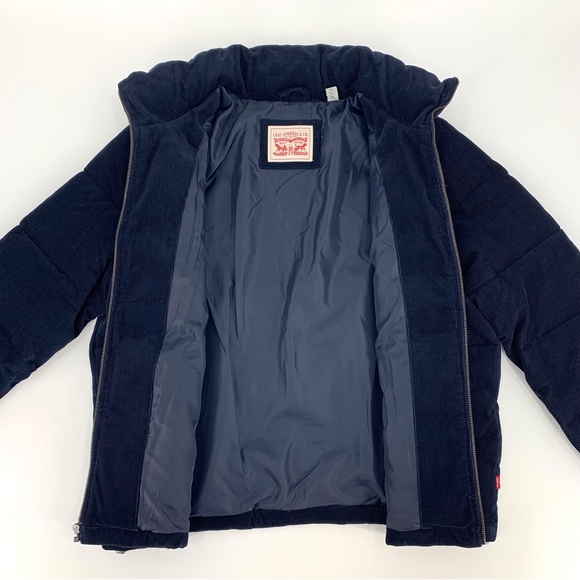 Levi's NWT Navy Corduroy Zoe Puffer Jacket, XL - Picture 12 of 16